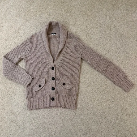 J. Crew Taupe Button-Up Wool Blend Cardigan - Picture 9 of 10
